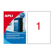 APLI Etikett 210x297 mm 1p. vízálló 100db/csomag 100ív Apli etikett