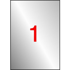 APLI Etikett, 210x297 mm, poliészter, időjárásálló, APLI, ezüst, 20 etikett/csomag etikett