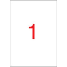 APLI Etikett, 210x297 mm, poliészter, matt fehér időjárásálló, apli, 100 etikett/csomag 12121 etikett