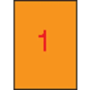APLI Etikett, 210x297 mm, színes, APLI, neon narancs, 100 etikett/csomag