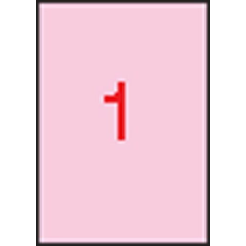 APLI Etikett, 210x297 mm, színes, APLI, pasztell rózsaszín, 20 etikett/csomag etikett