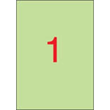 APLI Etikett, 210x297 mm, színes, APLI, pasztell zöld, 20 etikett/csomag etikett
