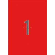 APLI Etikett, 210x297 mm, színes, APLI, piros, 20 etikett/csomag etikett