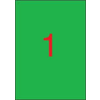 APLI Etikett, 210x297 mm, színes, APLI, zöld, 20 etikett/csomag
