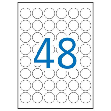 APLI Etikett, 30 mm kör, poliészter, időjárásálló, fehér, APLI, 960 etikett/csomag etikett