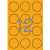  APLI Etikett, 60 mm kör, színes, APLI, neon narancs, 240 etikett/csomag