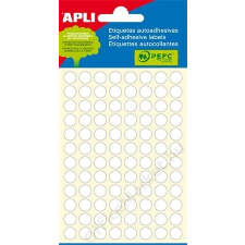 APLI Etikett, 8 mm kör, kézzel írható, fehér, APLI, 480 etikett/csomag (LCA1183) etikett