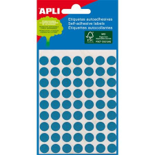 APLI Etikett, 8 mm kör, kézzel írható, színes, APLI, kék, 288 etikett/csomag etikett