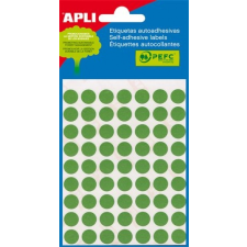 APLI Etikett, 8 mm kör, kézzel írható, színes, apli, zöld, 288 etikett/csomag etikett