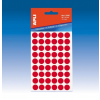 APLI Etikett, 8 mm kör, kézzel írható, színes, , piros, 288 etikett/csomag