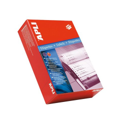 APLI Etikett, mátrixnyomtatókhoz, 1 pályás, 127x48,7 mm, APLI, 3000 etikett/csomag etikett