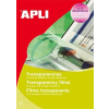 APLI Fólia, írásvetítőhöz, A4, tintasugaras nyomtatóba, APLI, 50lap/cs