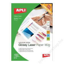 APLI Fotópapír, lézer, A4, 160 g, fényes, kétoldalas, APLI Premium Laser (LEAA11817) fotópapír