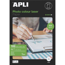 APLI Fotópapír, lézer, a4, 210 g, fényes, kétoldalas, apli &quot;premium laser&quot; 11833 fotópapír