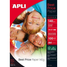 APLI Fotópapír, tintasugaras, A4, 140 g, fényes, APLI "Best Price" nyomtató kellék