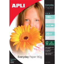 APLI Fotópapír tintasugaras "Everyday" A4 180g 20db fényes (12080) (12080) fotópapír