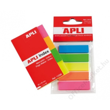 APLI Jelölőcímke, műanyag, 5x25 lap, 12x45 mm, APLI, 5 szín (LCA11912)