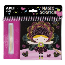 APLI Magic Scratch Fairies Varázsfüzet tündér mintákkal kreatív és készségfejlesztő