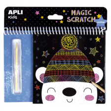 APLI "Magic Scratch Winter" Varázsfüzet téli mintákkal (16524) kreatív és készségfejlesztő