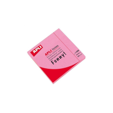 APLI Öntapadó jegyzettömb, 75x75 mm, 100 lap, APLI, neon rózsaszín jegyzettömb