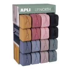 APLI Tolltartó display, cipzáras, szilikon, APLI &quot;Up North&quot;, vegyes színek tolltartó