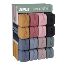 APLI Tolltartó display, cipzáras, szilikon, APLI "Up North", vegyes színek tolltartó
