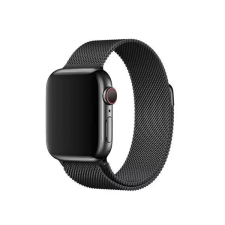 Apple 38 / 40 mm-es milánói stílusú fém pótszíj fekete okosóra kellék