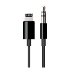 Apple audió adapter kábel (3.5mm jack - lightning) fekete mr2c2zm/a kábel és adapter