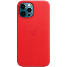 Apple Etui Apple MHKJ3ZE/A iPhone 12 Pro Max 6,7&quot; piros Leather Case MageSafe bőr tok MageSafe tok és táska