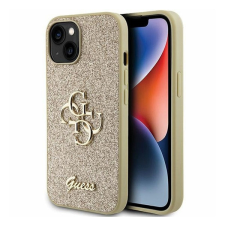 Apple Guess GUHCP15SHG4SGD iPhone 15 6.1&quot; arany keménytok Glitter Script Big 4G tok és táska
