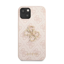 Apple Guess PU 4G Metal Logo Apple iPhone 13 hátlap tok, rózsaszín tok és táska