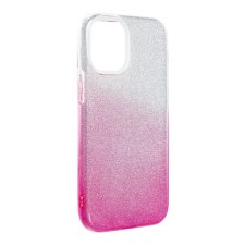 Apple iPhone 12 / 12 Pro (6,1&quot;) pink-ezüst csillámos szilikon tok tok és táska
