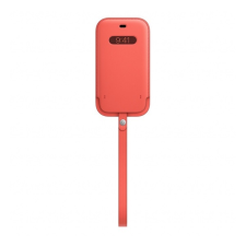 Apple iPhone 12/12 Pro MagSafe-rögzítésű bebújtatós bőr tok, pink citrus tok és táska