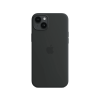 Apple iPhone 14 Plus MagSafe rögzítésű szilikon tok, éjfekete (MPT33ZM/A)