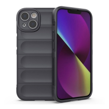  Apple iPhone 14 Plus, Szilikon tok, közepesen ütésálló, 3D minta, sötétszürke tok és táska