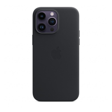 Apple iPhone 14 Pro Max MagSafe-rögzítésű bőr tok,  Éjfekete tok és táska