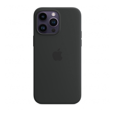 Apple iPhone 14 Pro Max MagSafe-rögzítésű szilikon tok, Éjfekete tok és táska