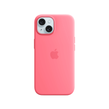 Apple iPhone 15 MagSafe rögzítésű szilikon tok, rózsaszín (MWN93ZM/A) tok és táska