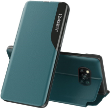 Apple iPhone 15, Oldalra nyíló tok, stand, Wooze FashionBook, zöld tok és táska