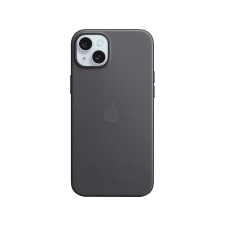 Apple iPhone 15 Plus MagSafe rögzítésű FineWoven szövettok, fekete (MT423ZM/A) tok és táska