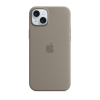 Apple iPhone 15 Plus MagSafe szilikon tok, agyag