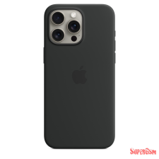 Apple iPhone 15 Pro Max Szilikon Magsafe tok,Fekete tok és táska