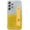  Apple iPhone 15 Pro, Szilikon tok, közepesen ütésálló, kézpánttal, színátmenetes, csillogó minta, Wo