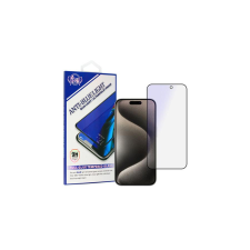 Apple iPhone 16, Kijelzővédő fólia (ütésálló) ANTI-BLUE FULL GLUE (kékfény-szűrő) mobiltelefon kellék