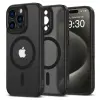  Apple iPhone 16 Pro Max, Műanyag hátlap védőtok + szilikon keret, Magsafe töltővel kompatibilis, kameravédő kerettel, Magcam Magsafe, áttetsző/fekete