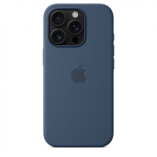 Apple iPhone 16 Pro Szilikon Tok - Denim Kék tok és táska