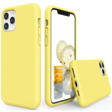  Apple iPhone 16, Szilikon tok, Wooze Liquid Silica Gel, sárga tok és táska