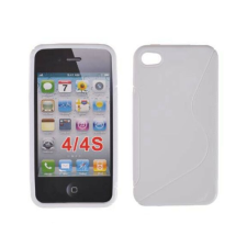 Apple iPhone 4/4S, Szilikon tok, S-Case, fehér tok és táska