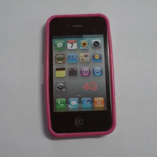 Apple iPhone 4/4S, Védőkeret (bumper), rózsaszín tok és táska