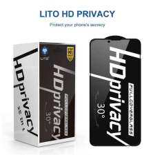 Apple iPhone XR/11 Lito HD Plus Privacy 2.5D Full Üvegfólia - Fekete mobiltelefon kellék